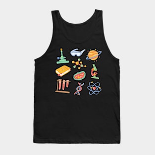 Science stuff pattern Tank Top